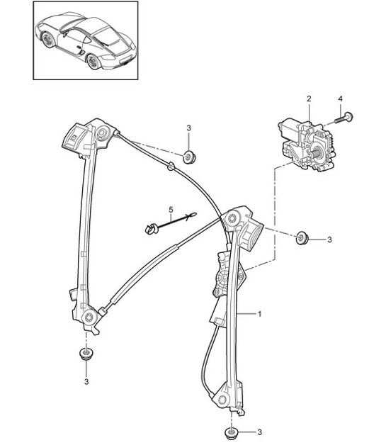 Diagram 804-030 Porsche Cayman 987C/981C (2005-2016) Body