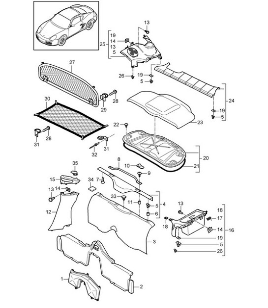 Diagram 807-005 Porsche Cayenne Turbo / Turbo S 4.8L 2007>> Body