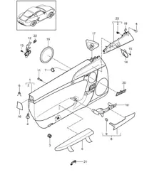 Door panel / Accessories 987C.2 Cayman 2009-12