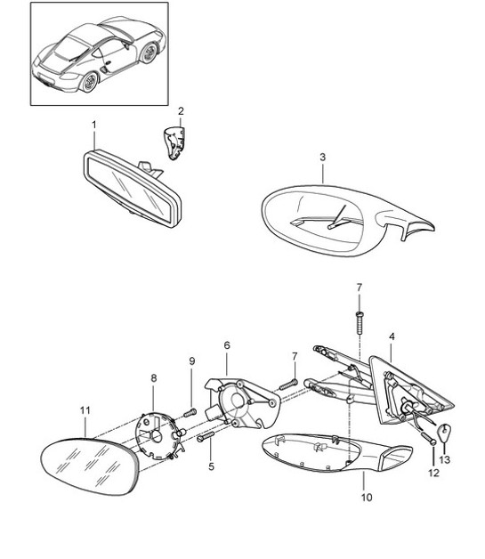 Diagram 809-010 Porsche Cayenne 92A (958) 2010-2017 Body