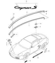 Inscriptions/Inscriptions / Éléments décoratifs / Film pare-pierres 987C.2 Cayman 2009-12
