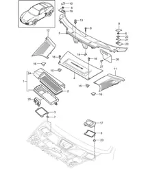 Filtre à particules / Revêtement de capot 987C.2 Cayman 2009-12
