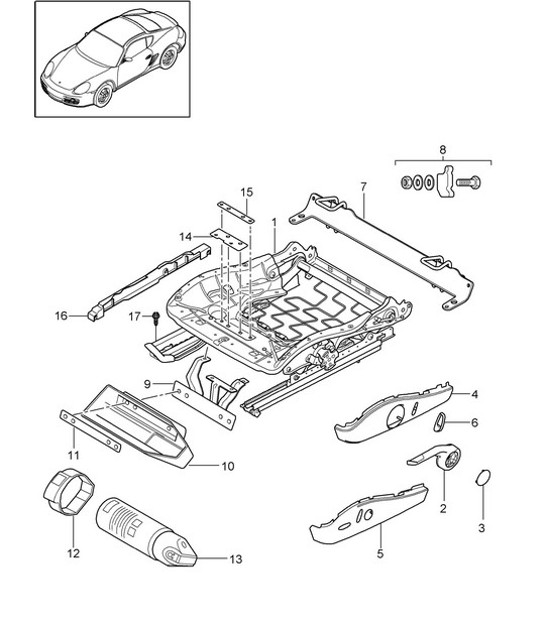Diagram 817-008 Porsche 993 (911) TURBO S 1994-97 Body