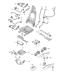 Kabelbäume / Schalter / Steuergerät / Elektromotor / Standardsitz / Komfortsitz (PR:369,370, 437,438) 987C.2 Cayman 2009-12