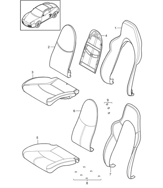 Diagram 817-017 Porsche 996 C2 3.4L 1997-08/01 Body