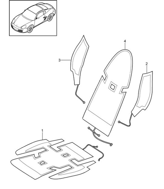 Diagram 817-018 Porsche Cayman S 3.4L 987C 2005-08 Body