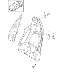 Lehnenschale / Sportsitz 987C.2 Cayman 2009-12