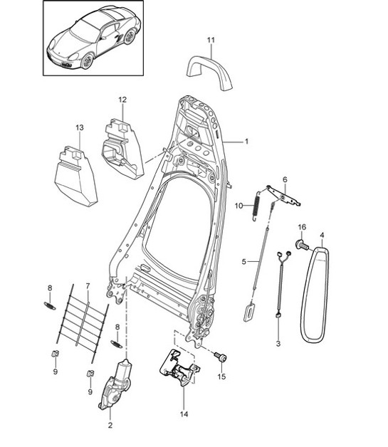 Diagram 817-021 Porsche 968 CS 3.0L 1993-95 Body
