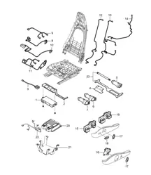 Kabelbäume / Schalter / Steuergerät / Elektromotor / Sportsitz 987C.2 Cayman 2009-12