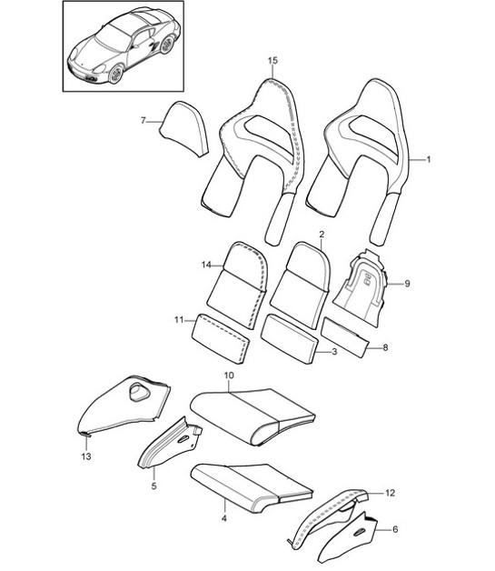 Diagram 817-032 Porsche 996 C4 3.4L 1997-08/01 Body