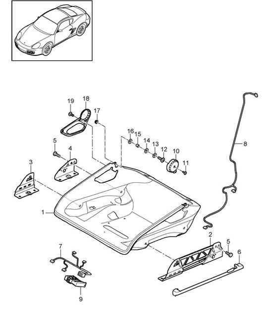 Diagram 817-034 Porsche Cayman 987C/981C (2005-2016) Body
