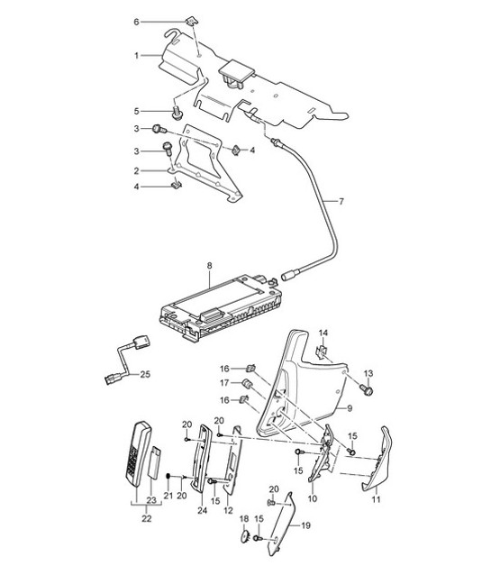 Diagram 911-010 Porsche 911 & 912 (1965-1989) Electrical equipment