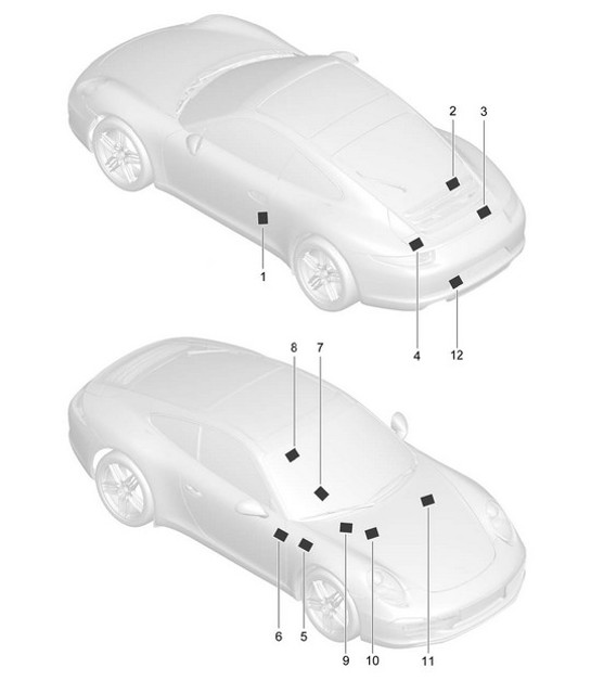 Diagram 001-005 Porsche Macan (95B) MK1 (2014-2018) Accessories & others 
