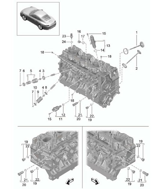 Diagram 103-005 Porsche 996 C4 3.4L 1997-08/01 Motore