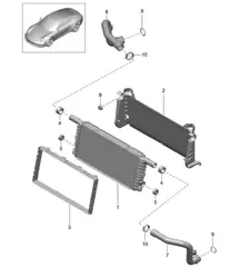 Kühler, Mitte – PR:153 – 991.1 2012–16