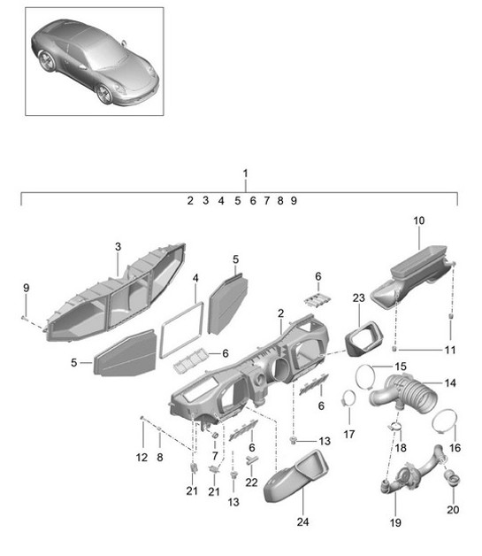 Diagram 106-000 Porsche Cayenne Coupe Turbo S E-Hybrid V8 4.0L 550CV 