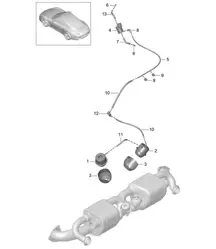 Sistema di scarico / Flap di scarico / sistema di depressione - PR:176 Sistema di scarico sportivo - 991.1 2012-16