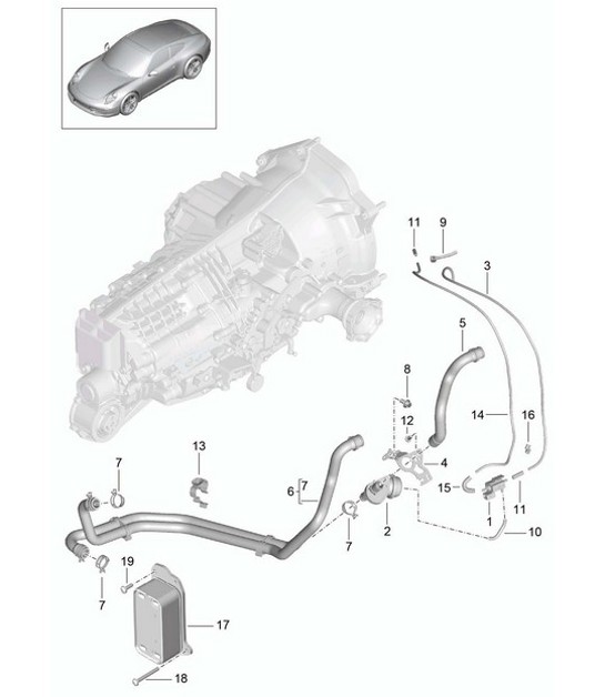 Diagram 302-015 Porsche Cayman GTS 718 2.5L PDK (365 Bhp) Transmission