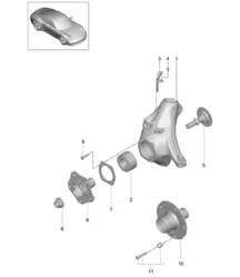 Portaruedas / Buje de rueda 991.1 Carrera 2012-16