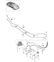 Pressure line / Underbody / PDCC - Centre, PR:031,352 - 991.1 Carrera 2012-16