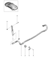 Barre anti-roulis PDCC - PR:031,352 - 991.1 2012-16