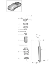 Amortisseurs / Ressort hélicoïdal 991.1 2012-13