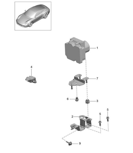 Diagram 605-000 Porsche 996 C2 3.6L 09/01-2005 Wheels, Brakes