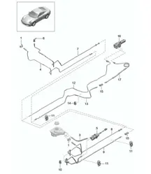 Accoppiamento idraulico / azionamento / Pompa frizione / Pompa frizione / Tubo flessibile 991.1 2012-16
