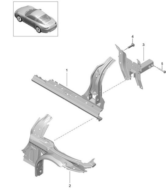 Diagram 801-067 Porsche Boxster 986/987/981 (1997-2016) Body