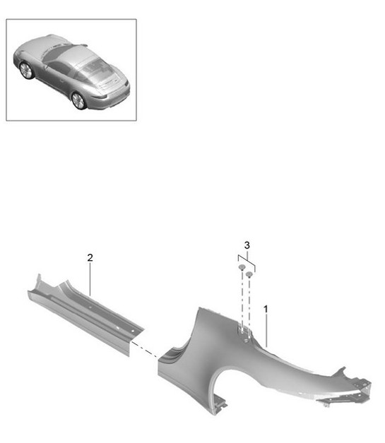 Diagram 801-068 Porsche Boxster 986/987/981 (1997-2016) Body