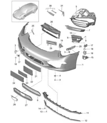 Pare-chocs avant - CARRERA 4 - 991.1 2012-16 (PR:-XAA, -XAS,-XAT)
