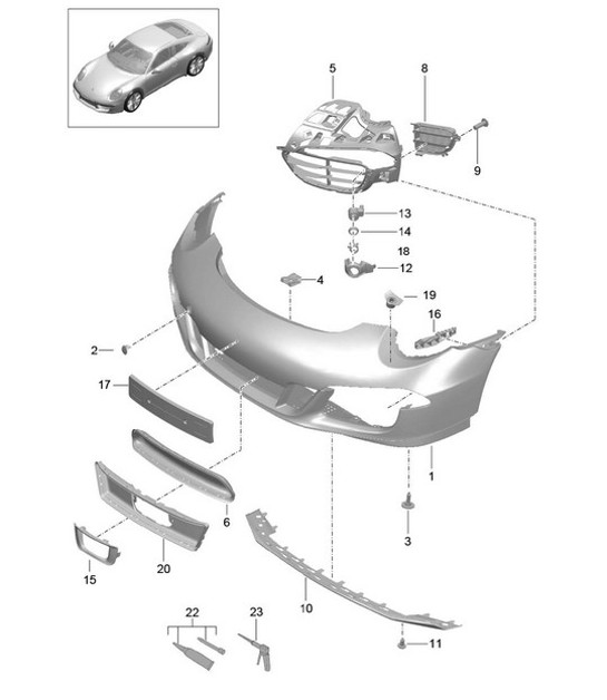 Diagram 802-005 Porsche Boxster 986/987/981 (1997-2016) Body