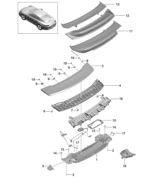 Diagram 803-007 Porsche Boxster 986/987/981 (1997-2016) Body
