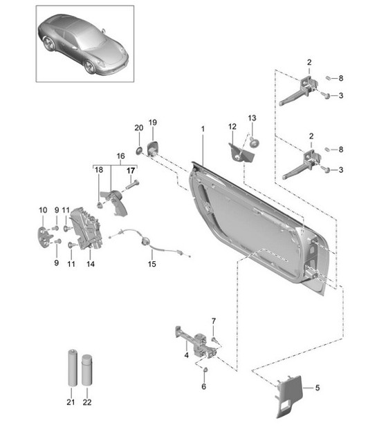 Diagram 804-000 Porsche Boxster 986/987/981 (1997-2016) Body