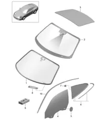 Fensterverglasung 991.1 2012-16