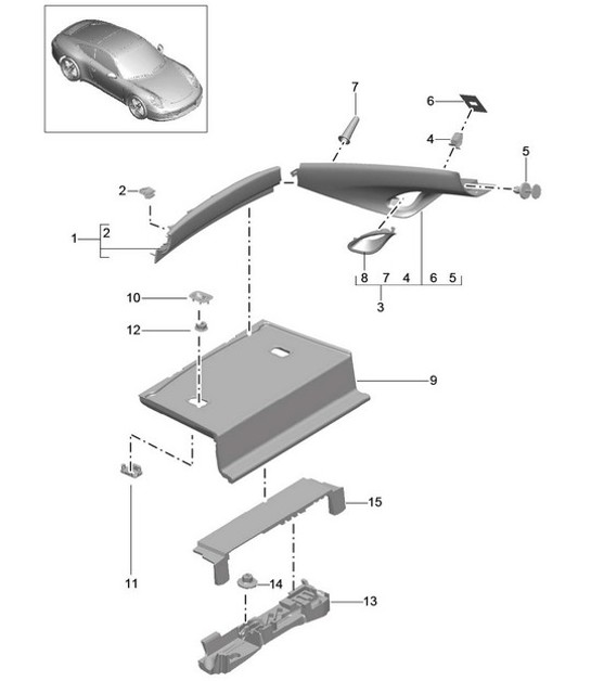 Diagram 807-025 Porsche 992 (911) MK1 2019-2024 Body