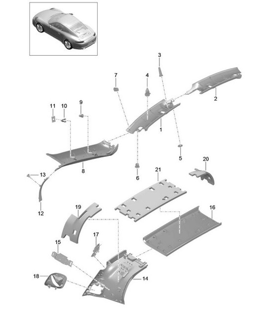 Diagram 807-057 Porsche Cayenne GTS V8 4.8L Petrol 400HP Body