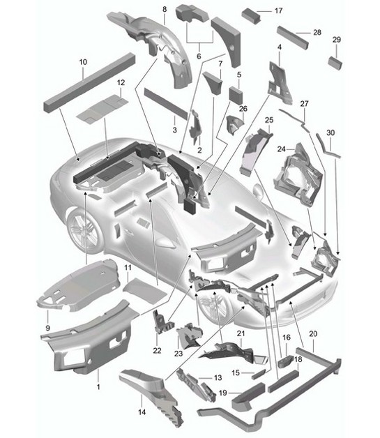 Diagram 807-080 Porsche 356 (1950-1965) Body