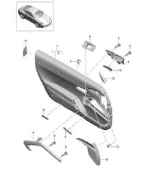 Garniture de porte (similicuir) / Accessoires / Alcantara (PR : 975, -981, -788) 991.1. 2012-16