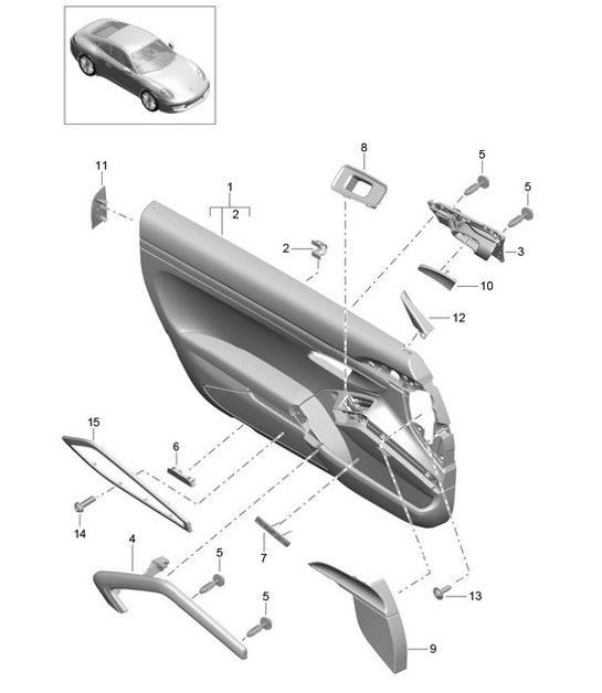 Diagram 808-095 Porsche 993 (911) (1994-1998) Body