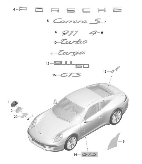 Diagram 810-000 Porsche Cayenne S/GTS 4.8L 2007>> Body