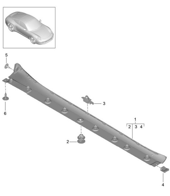 Diagram 810-005 Porsche Boxster 986/987/981 (1997-2016) Body