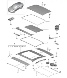 Schiebedach – Außenschiebedach PR:651 – 991.1 2012–16