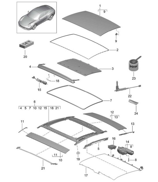 Diagram 811-000 Porsche Cayman 987C/981C (2005-2016) Body