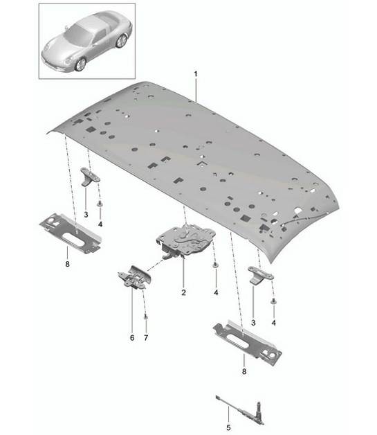 Diagram 811-017 Porsche Macan (95B) MK1 (2014-2018) Body