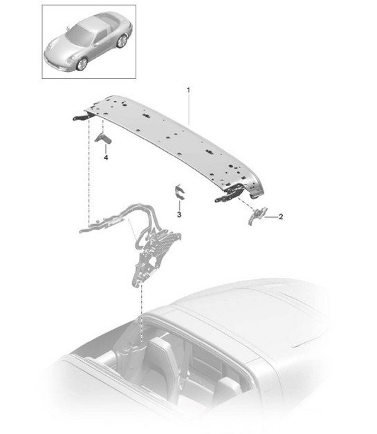 Diagram 811-022 Porsche 997 (911) MK2 2009-2012 Body