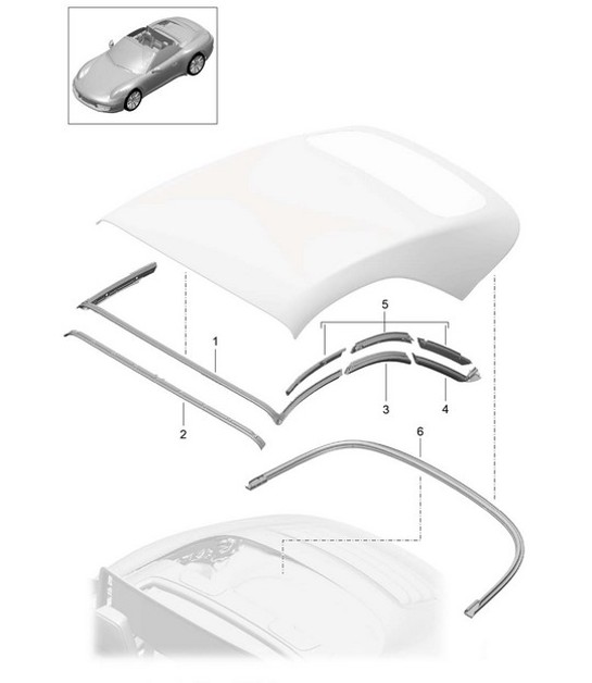 Diagram 811-030 Porsche Cayenne Turbo S V8 4.8L Petrol 550HP Body