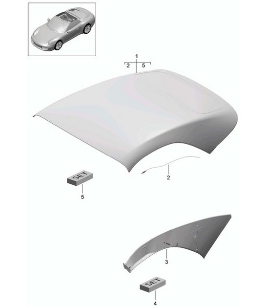 Diagram 811-035 Porsche Cayenne 9PA1 (957) 2007-2010 Body