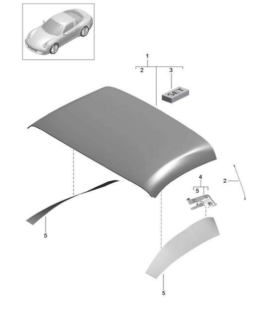 Diagram 811-037 Porsche 991 (911) MK1 2012-2016 Body