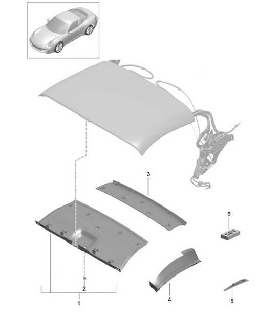 Diagram 811-042 Porsche Cayenne Turbo S E-Hybrid V8 4.0L 550Hp 